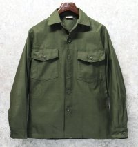 デッドストック【60's】【U.S.ARMY】【米軍実物】【ビンテージ】平ボタン【ユーティリティシャツ】【14 1/2×33】 
