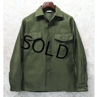 デッドストック【60's】【U.S.ARMY】【米軍実物】【ビンテージ】平ボタン【ユーティリティシャツ】【14 1/2×33】 