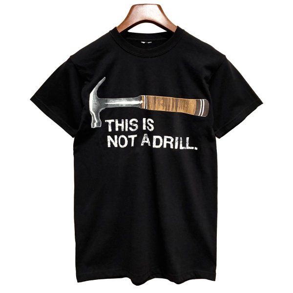 画像1: ビンテージ【THIS IS NOT A DRILL】ドリル【黒】Tシャツ【サイズS程度】 