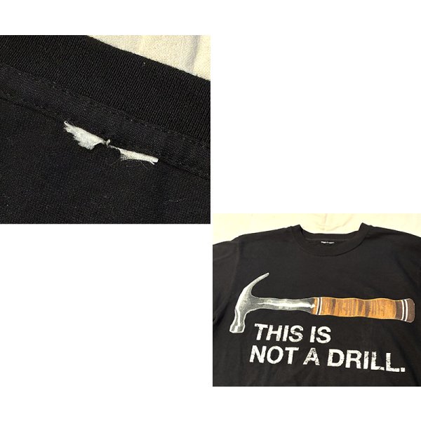画像2: ビンテージ【THIS IS NOT A DRILL】ドリル【黒】Tシャツ【サイズS程度】 