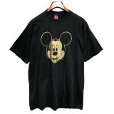 90's USA製  MICKEY UNLIMITED ミッキー アンリミテッド【ビンテージ】ウォルトディズニー【ミッキーマウス】黒 【Tシャツ】【サイズXL】 