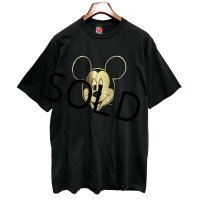 90's USA製  MICKEY UNLIMITED ミッキー アンリミテッド【ビンテージ】ウォルトディズニー【ミッキーマウス】黒 【Tシャツ】【サイズXL】 