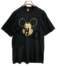 90's USA製  MICKEY UNLIMITED ミッキー アンリミテッド【ビンテージ】ウォルトディズニー【ミッキーマウス】黒 【Tシャツ】【サイズXL】 