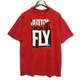 【90's】【USA製】【ビンテージ】【LEVI'S】【リーバイス】BUTTON Your FLY【赤】【Tシャツ】【サイズL】 