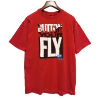 【90's】【USA製】【ビンテージ】【LEVI'S】【リーバイス】BUTTON Your FLY【赤】【Tシャツ】【サイズL】 