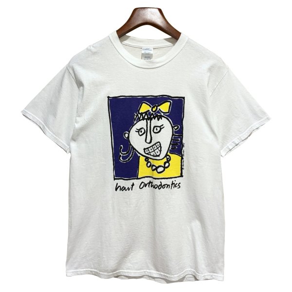画像1: Port & Company【ビンテージ】Hart Orthodontics 女の子 絵画 アート 白【Ｔシャツ】【サイズM】 