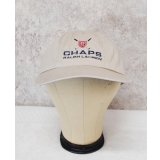 【ビンテージ】【CHAPS】チャップス【ラルフローレン】RALPH LAUREN【ベージュｘツバ裏緑チェック】ロゴ入り【ベースボールキャップ】【フリー】 
