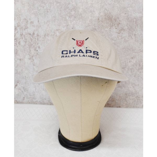 画像1: 【ビンテージ】【CHAPS】チャップス【ラルフローレン】RALPH LAUREN【ベージュｘツバ裏緑チェック】ロゴ入り【ベースボールキャップ】【フリー】 