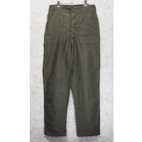 デッドストック【70's】【米軍実物】【ビンテージ】OG107【ベイカーパンツ】ボタンフライ  Ｗステッチ【ユーティリティパンツ】【32ｘ33】 