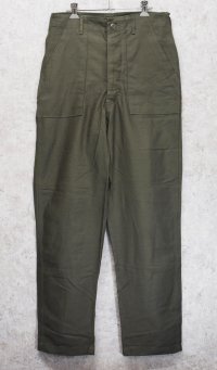 デッドストック【70's】【米軍実物】【ビンテージ】OG107【ベイカーパンツ】ボタンフライ  Ｗステッチ【ユーティリティパンツ】【32ｘ33】 