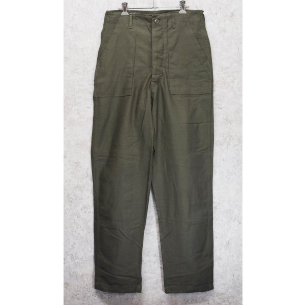 画像1: デッドストック【70's】【米軍実物】【ビンテージ】OG107【ベイカーパンツ】ボタンフライ  Ｗステッチ【ユーティリティパンツ】【32ｘ33】 