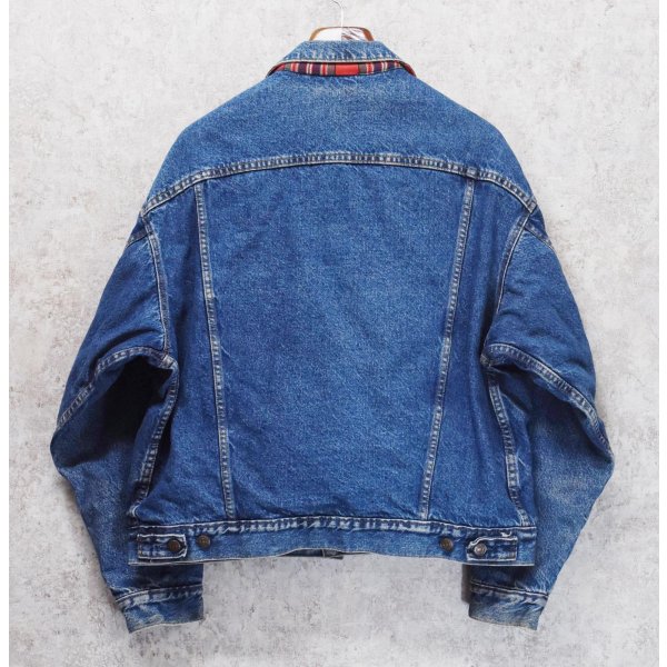 画像3: 90’s【USA製】ビンテージ【LEVI'S】【リーバイス】【70417-6985】【裏地赤チェック】【デニムジャケット】【サイズXL】 