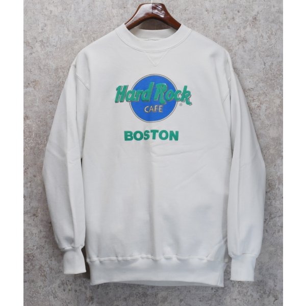 画像1: 程度良好 90's【USA製】【SIGNAL SPORT】【Hard Rock Cafe】ハードロックカフェ【白】【凹凸加工】スウェット【サイズL】 