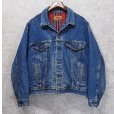 画像1: 90’s【USA製】ビンテージ【LEVI'S】【リーバイス】【70417-6985】【裏地赤チェック】【デニムジャケット】【サイズXL】<br> (1)