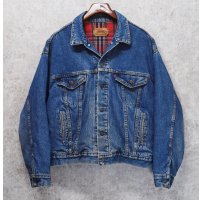 90’s【USA製】ビンテージ【LEVI'S】【リーバイス】【70417-6985】【裏地赤チェック】【デニムジャケット】【サイズXL】 