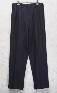 50's【ビンテージ】【BOTANY】ボタニー【紺】２タック【ウールスラックス】【ウールパンツ】【W31程度】 