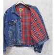 画像4: 90’s【USA製】ビンテージ【LEVI'S】【リーバイス】【70417-6985】【裏地赤チェック】【デニムジャケット】【サイズXL】<br> (4)