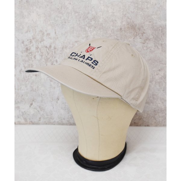 画像3: 【ビンテージ】【CHAPS】チャップス【ラルフローレン】RALPH LAUREN【ベージュｘツバ裏緑チェック】ロゴ入り【ベースボールキャップ】【フリー】 