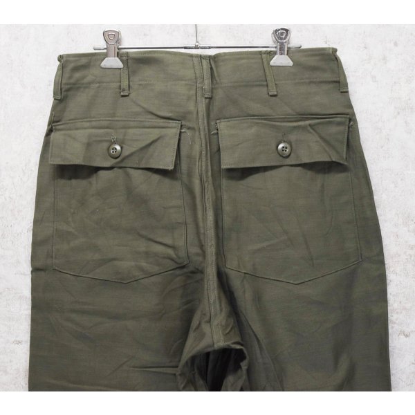 画像4: デッドストック【70's】【米軍実物】【ビンテージ】OG107【ベイカーパンツ】ボタンフライ  Ｗステッチ【ユーティリティパンツ】【32ｘ33】 