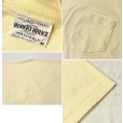 画像2: 【USA製】 ビンテージ【ROBERT BRUCE】【ロバートブルース】【ライトイエロー】【無地】【ポケット付き】【Tシャツ】【サイズM】<br> (2)
