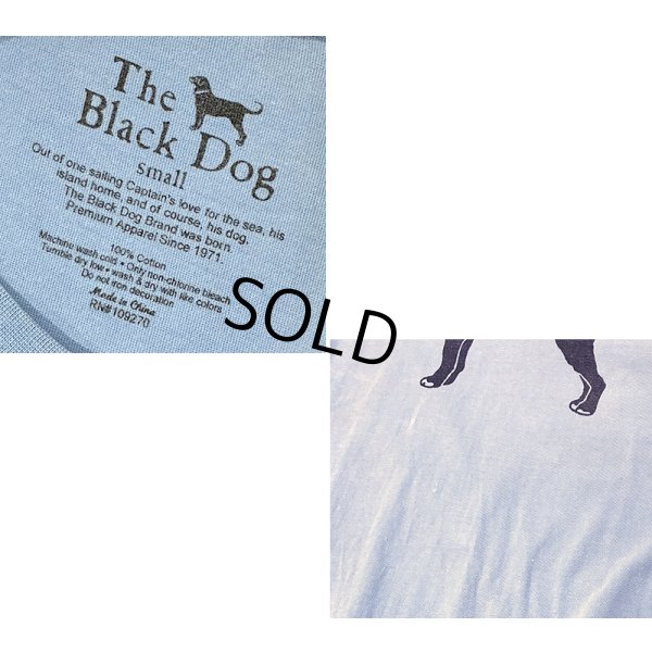 画像2: 【ビンテージ】【The Black Dog】ブラックドッグ【青】【犬プリント】【Tシャツ】【サイズS】 
