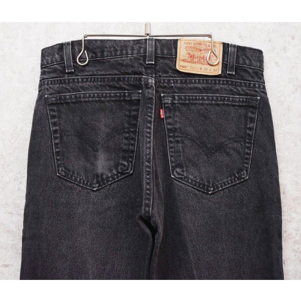 画像4: 90's【USA製】【ビンテージ】【LEVI'S】【リーバイス５０５】505【黒】【デニムパンツ】ブラックデニム【33×32】 