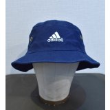 【ビンテージ】【ADIDAS】アディダス【キャンバスコットン】ロゴ入り【バケットハット】【サイズL/XL】 