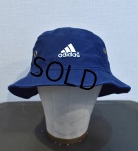 【ビンテージ】【ADIDAS】アディダス【キャンバスコットン】ロゴ入り【バケットハット】【サイズL/XL】 