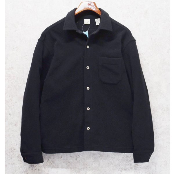 画像1:  ビンテージ【ギャップ】【GAP】【黒】無地【フリースシャツ】【サイズＭ】 