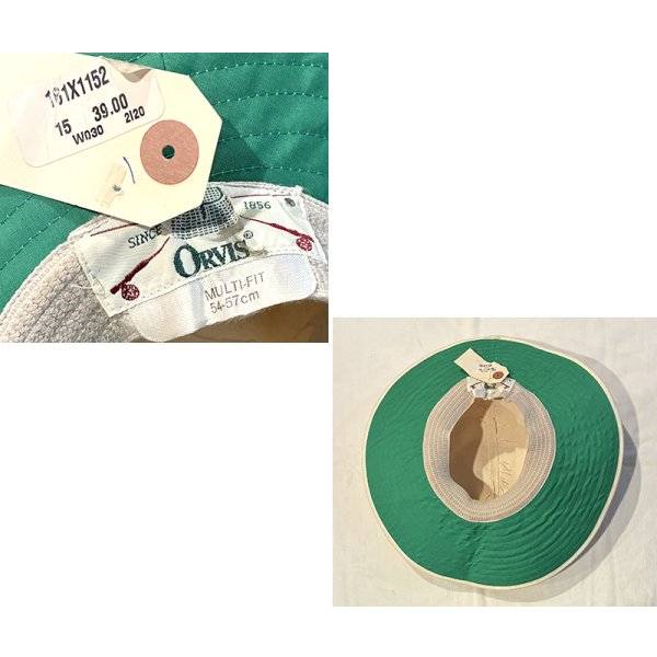 画像2: デッドストック ~90's【ビンテージ】ORVIS【オービス】生成り  レディース【コットンハット】【MULTI FIT 54〜57ｃｍ】 