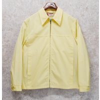 〜80's【ビンテージ】【Cooper Sportwear】クーパー・スポーツウェア【黄色】ドリズラージャケット【ジップアップブルゾン】【サイズL程度】 