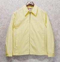 〜80's【ビンテージ】【Cooper Sportwear】クーパー・スポーツウェア【黄色】ドリズラージャケット【ジップアップブルゾン】【サイズL程度】 