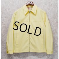 〜80's【ビンテージ】【Cooper Sportwear】クーパー・スポーツウェア【黄色】ドリズラージャケット【ジップアップブルゾン】【サイズL程度】 