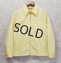 〜80's【ビンテージ】【Cooper Sportwear】クーパー・スポーツウェア【黄色】ドリズラージャケット【ジップアップブルゾン】【サイズL程度】 