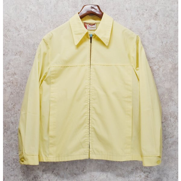 画像1: 〜80's【ビンテージ】【Cooper Sportwear】クーパー・スポーツウェア【黄色】ドリズラージャケット【ジップアップブルゾン】【サイズL程度】 