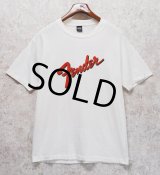 80's~90's【USA製】【ビンテージ】【anvil】アンビル 【シングルステッチ】【Fender】フェンダー【白】ギター【Tシャツ】【サイズXL】 