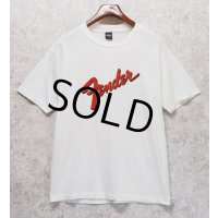 80's~90's【USA製】【ビンテージ】【anvil】アンビル 【シングルステッチ】【Fender】フェンダー【白】ギター【Tシャツ】【サイズXL】 