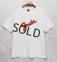 80's~90's【USA製】【ビンテージ】【anvil】アンビル 【シングルステッチ】【Fender】フェンダー【白】ギター【Tシャツ】【サイズXL】 