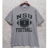 90’s~【USA製】【Russell】【ラッセル】【グレー】【NSU FOOTBAL】フットボール【Tシャツ】【サイズL】 