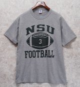90’s~【USA製】【Russell】【ラッセル】【グレー】【NSU FOOTBAL】フットボール【Tシャツ】【サイズL】 