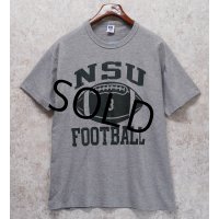 90’s~【USA製】【Russell】【ラッセル】【グレー】【NSU FOOTBAL】フットボール【Tシャツ】【サイズL】 