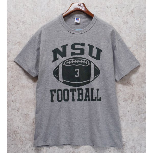 画像1: 90’s~【USA製】【Russell】【ラッセル】【グレー】【NSU FOOTBAL】フットボール【Tシャツ】【サイズL】 