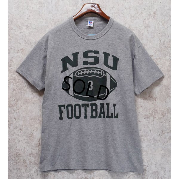 画像1: 90’s~【USA製】【Russell】【ラッセル】【グレー】【NSU FOOTBAL】フットボール【Tシャツ】【サイズL】 