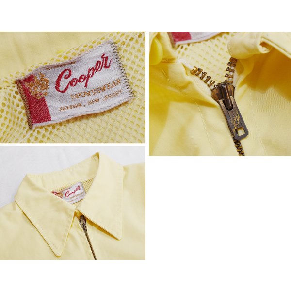 画像2: 〜80's【ビンテージ】【Cooper Sportwear】クーパー・スポーツウェア【黄色】ドリズラージャケット【ジップアップブルゾン】【サイズL程度】 