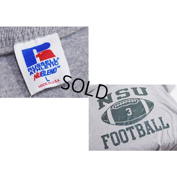画像2: 90’s~【USA製】【Russell】【ラッセル】【グレー】【NSU FOOTBAL】フットボール【Tシャツ】【サイズL】 