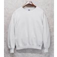 画像1: 90'ｓ【USA製】【RUSSELL】ラッセル【ビンテージ】白【無地】【クルーネック】前V スウェット【サイズM】<br> (1)