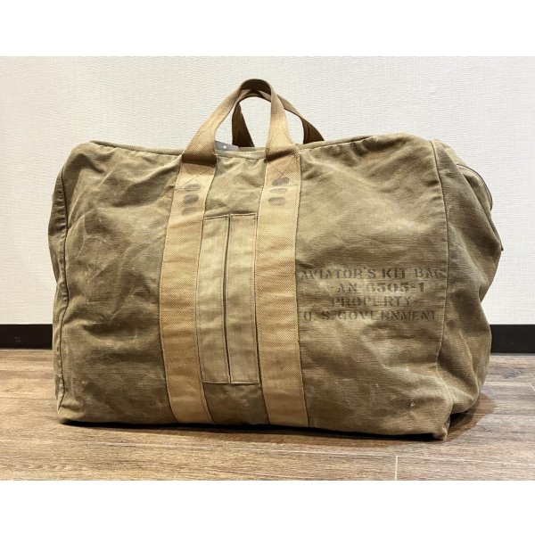 画像1: 40's【ビンテージ】【米軍実物】【U.S.ARMY】【ステンシル入り】【アビエイターキットバッグ】 