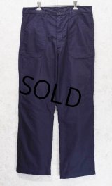 程度良好 70's【米軍実物】ビンテージ【U.S.NAVY】【紺】【ユーティリティパンツ】 ベイカーパンツ【36R】 