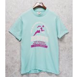 90's【USA製】 ビンテージ【FRUIT OF THE LOOM 】フルーツオブザルーム【ターコイズ】 west bloomfield half marathon 【 Tシャツ】【サイズL】 