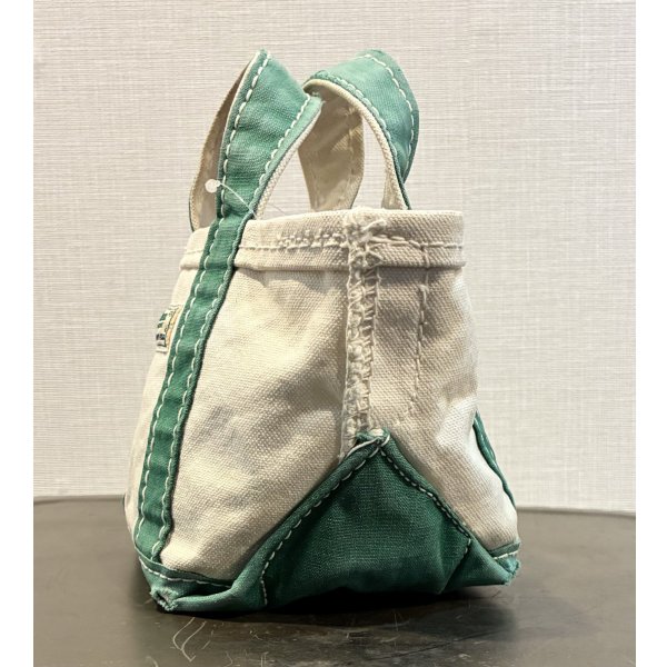 画像3: 80's【ビンテージ】【L.L.bean】【エルエルビーン】 白ｘ緑【キャンバス】【ミニトートバッグ】【ビーントート】 